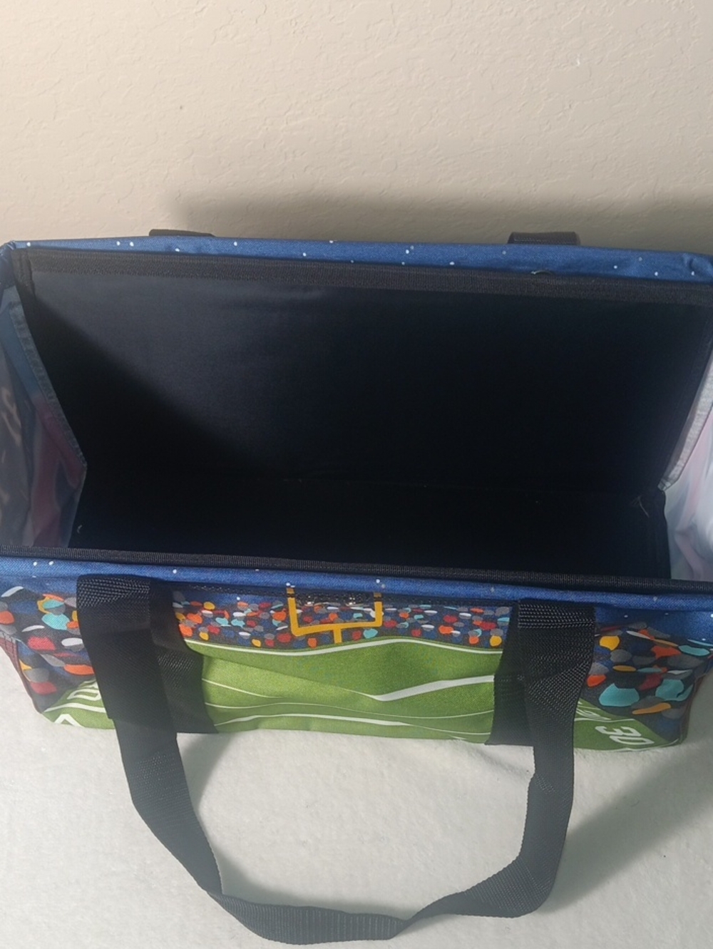 Thirty-One Medium Utility Tote "Touchdown Time" Football NWOT - Picture 5 of 10